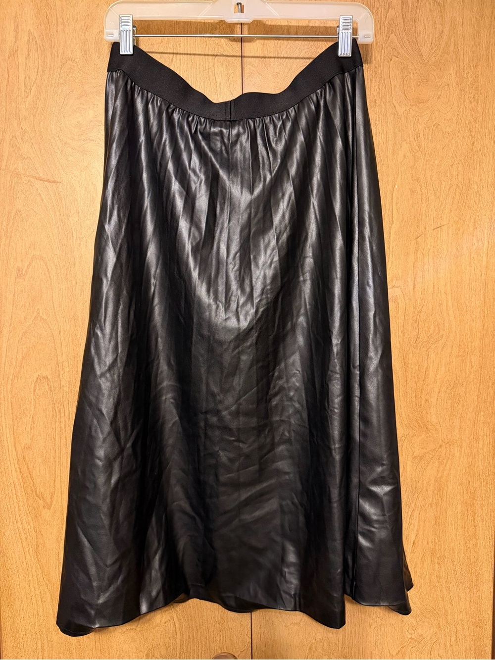 Laundry By Shelli Segal Black Faux Leather Skirt